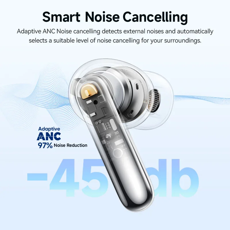 QCY MeloBuds N50 Wireless Earbuds, 45dB Hybrid ANC, 28H Playtime - Image 12